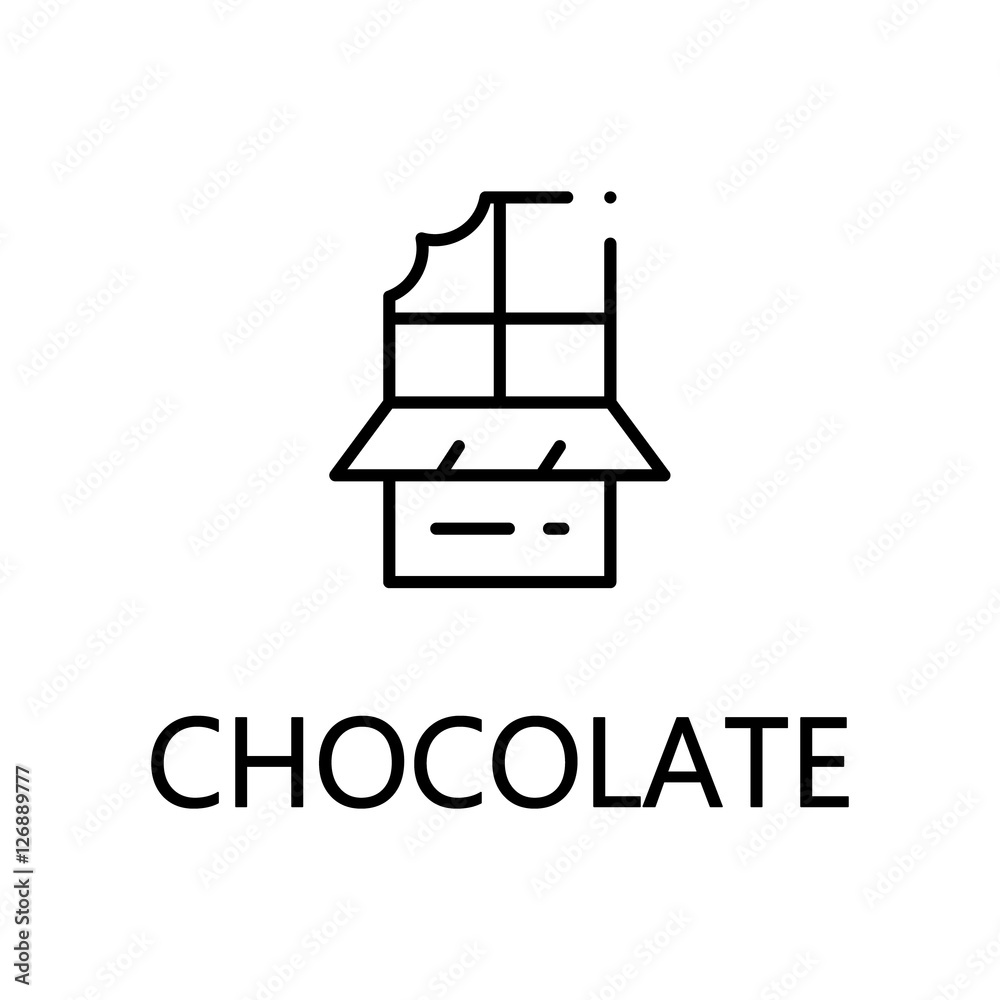 Chocolate flat icon or logo for web design. Chocolate flat icon or logo for web design.