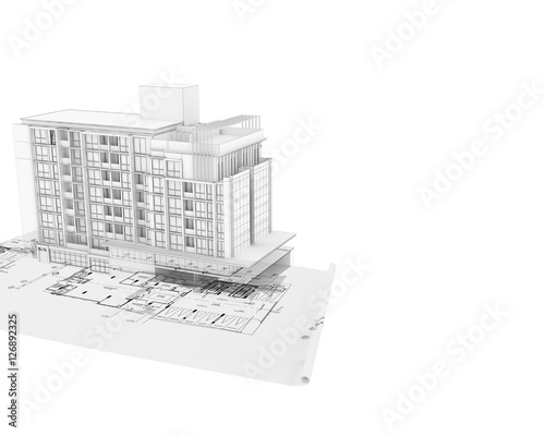 3D architecture abstract