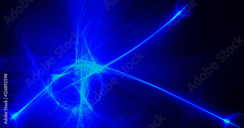 Abstract Design On Dark Background With Blue And Green