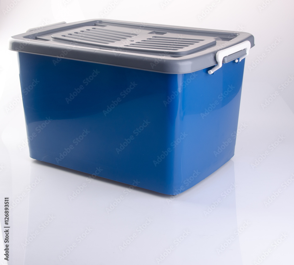 box or plastic storage container box on background. box or plastic storage container box on background.