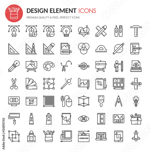 Design Element Icons , Thin Line and Pixel Perfect Icons