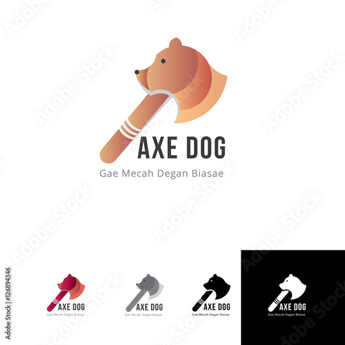 Axe Dog with cooper material and well gradiented color