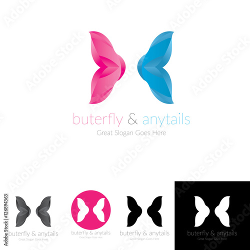 Butterfly and anytails look like whale tails and wing of butterflies