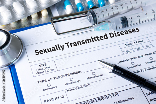 Tablou pe pânză Sexually Transmitted Diseases  HIV, HBV, HCV, Syphilis  STD  ,ST