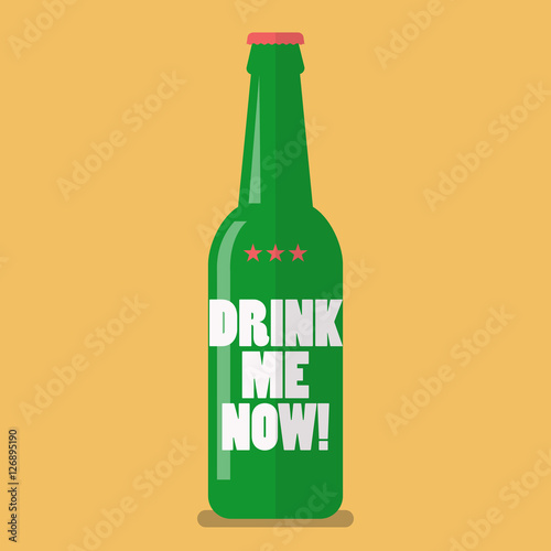 Canvas Print Beer bottle drink me now