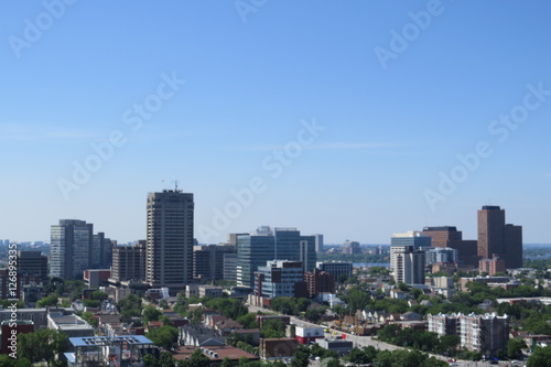 Large buildings of the city of Gatineau, Quebec, Canada.