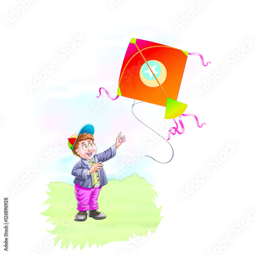 Boy with a kite