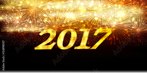 花火　新年　夜空　背景