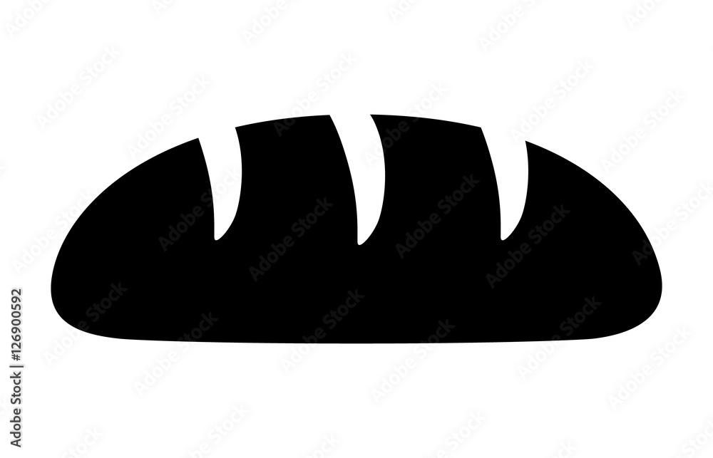Bread loaf or bread roll flat icon for food apps and websites Bread loaf or bread roll flat icon for food apps and websites