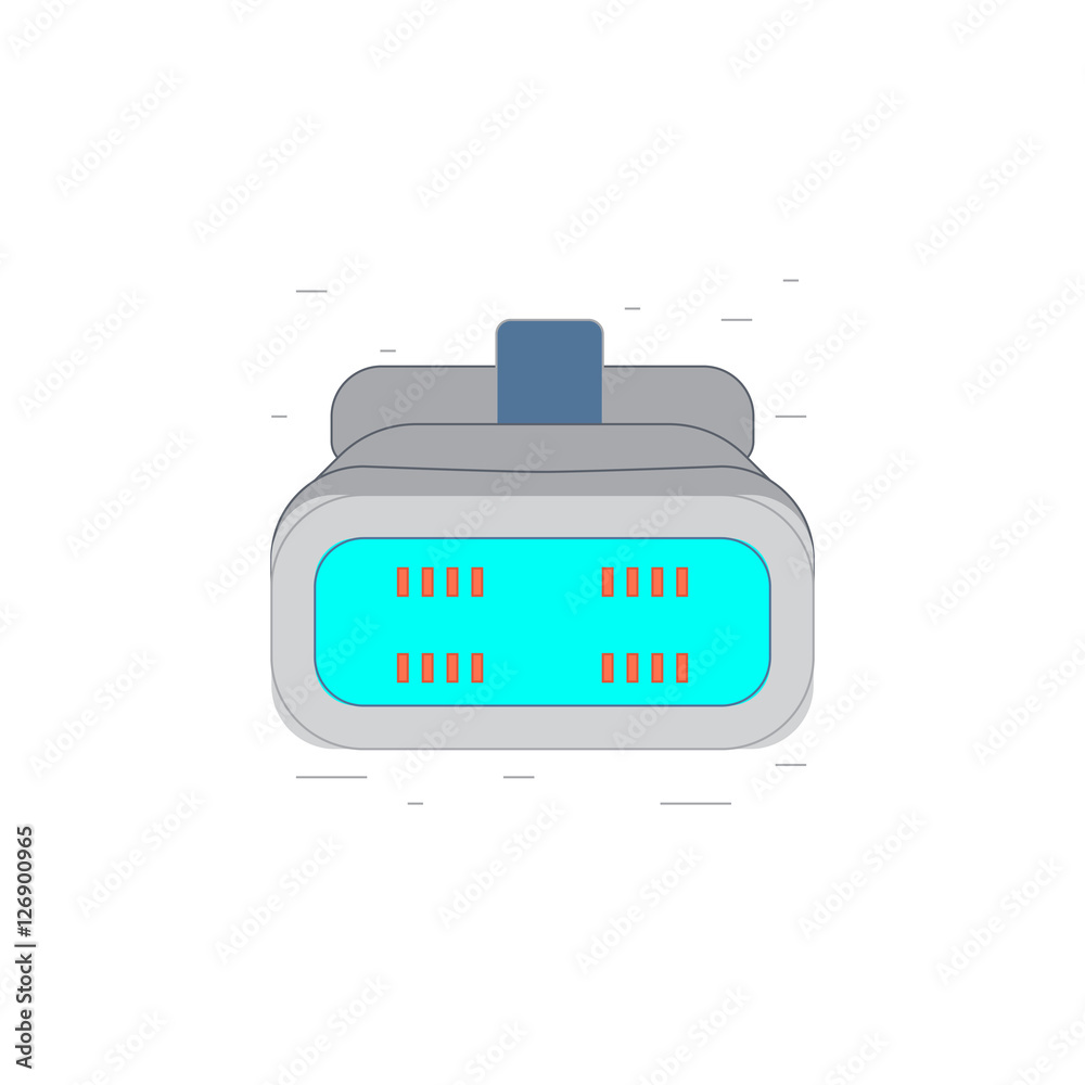 Virtual ray glasses icon or illustration in outline style