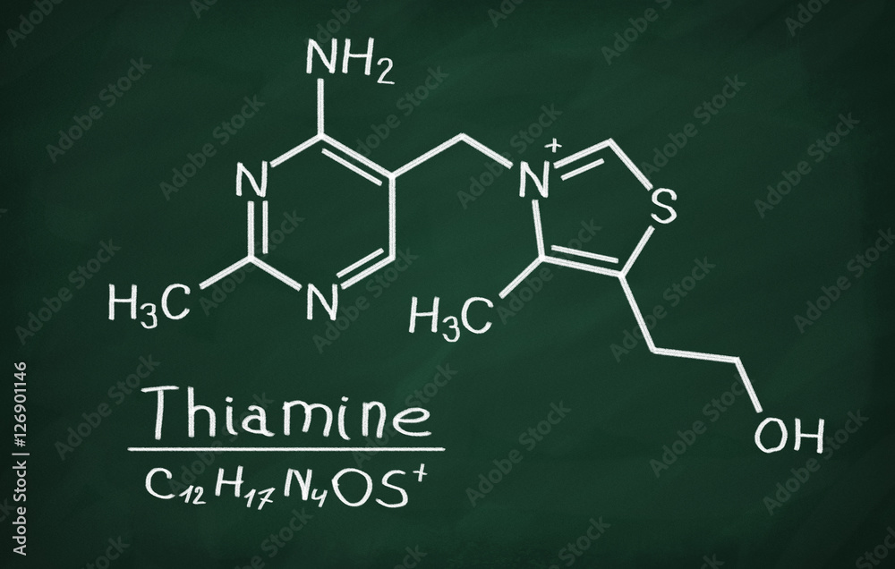 Structural model of Vitamin B1 (Thiamine) Structural model of Vitamin B1 (Thiamine)