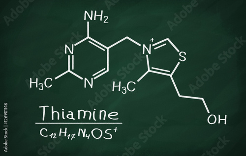 Structural model of Vitamin B1 (Thiamine)