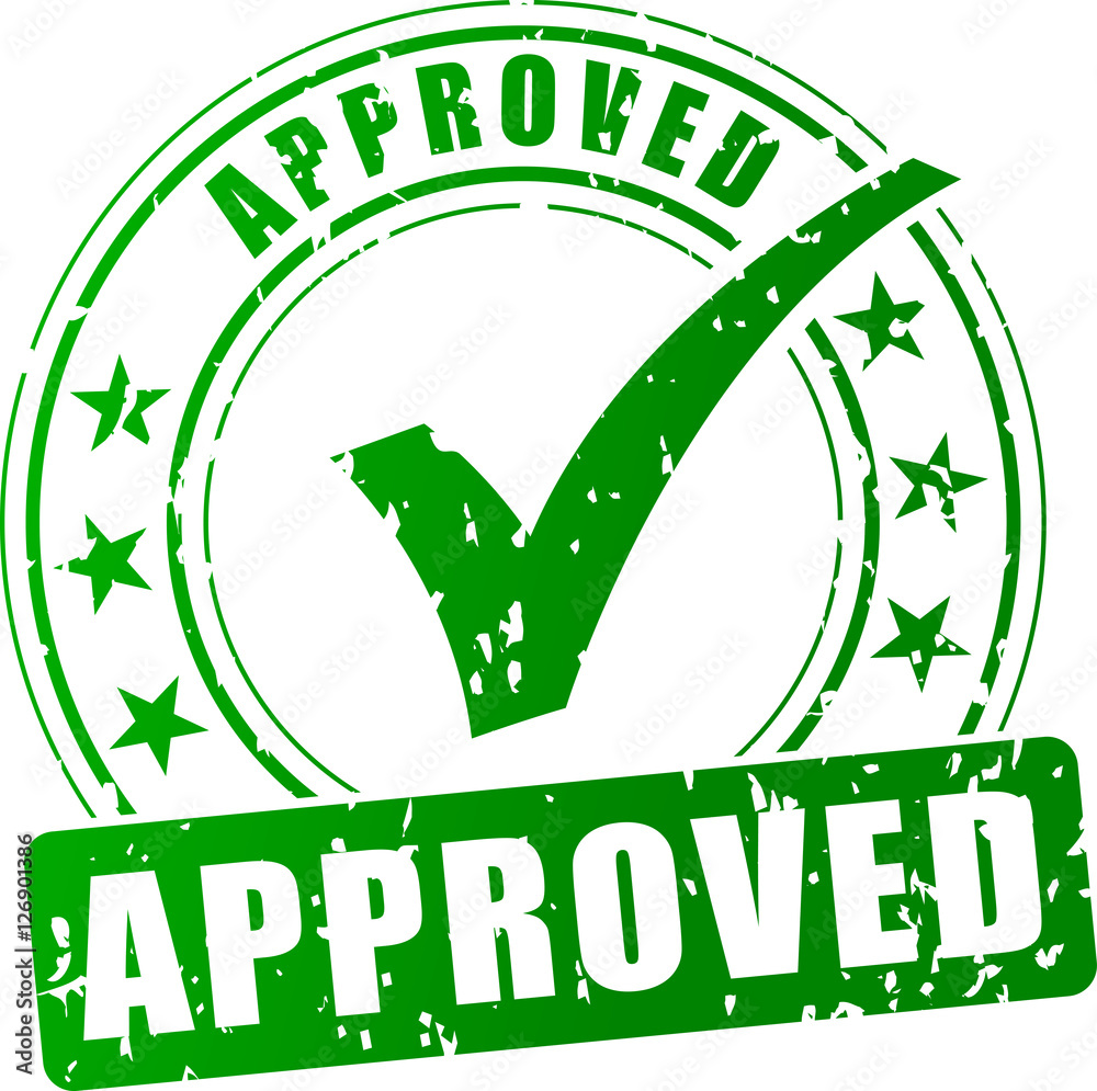 approved green stamp Stock Vector | Adobe Stock
