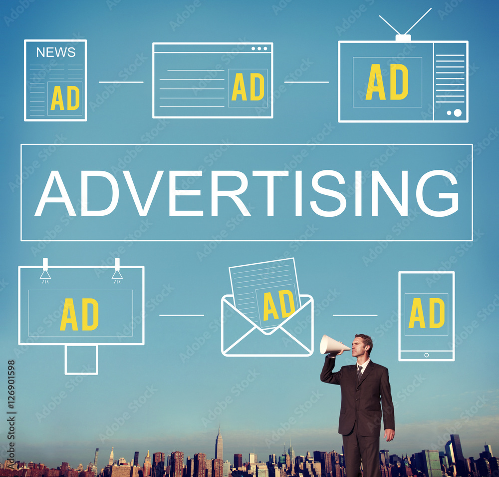 Advertisting Commercial Marketing Digital Branding Concept Advertisting Commercial Marketing Digital Branding Concept
