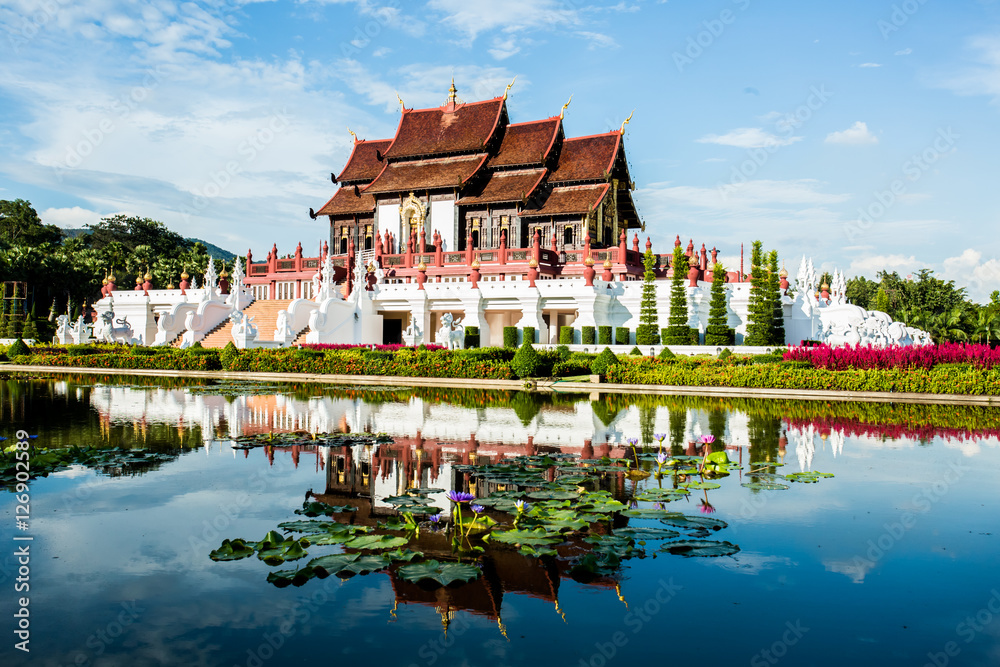 Naklejka premium Horkumluang in the royalfloral chiangmai Thailand