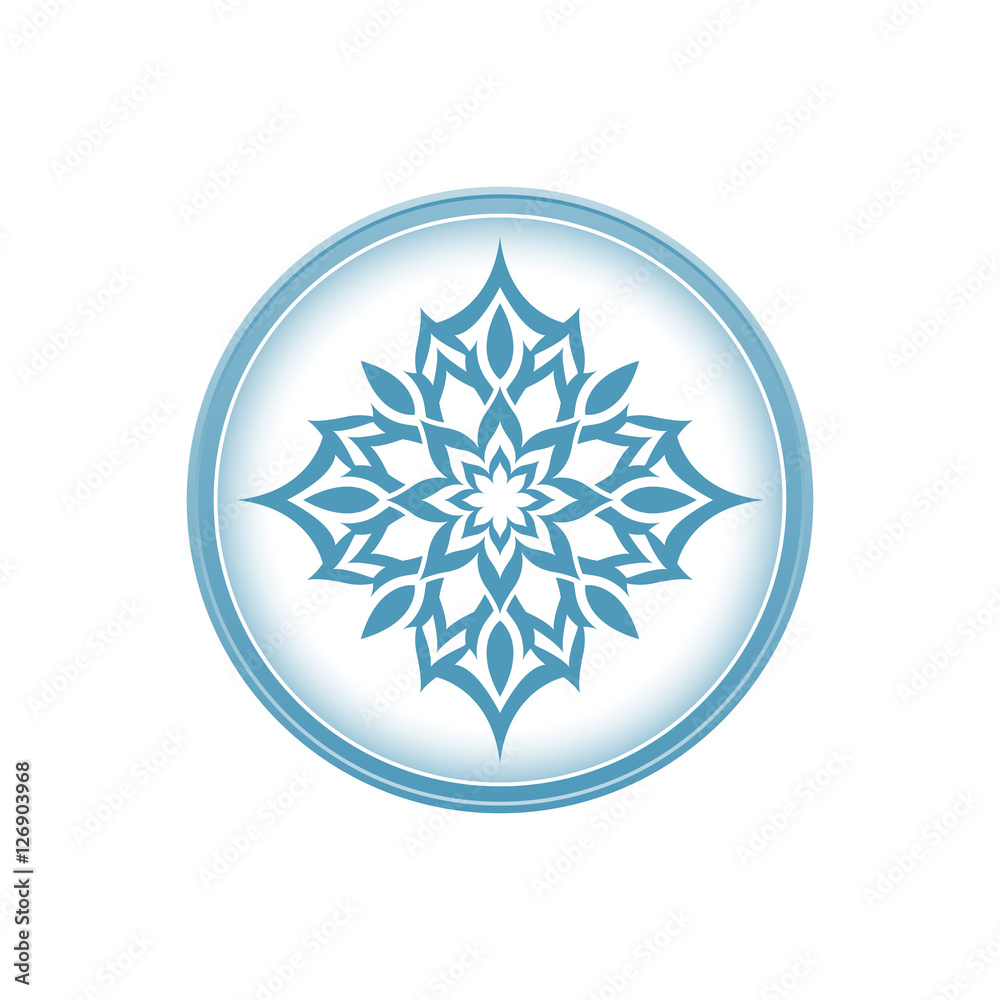 Floral decoration element, circle ornament Floral decoration element, circle ornament