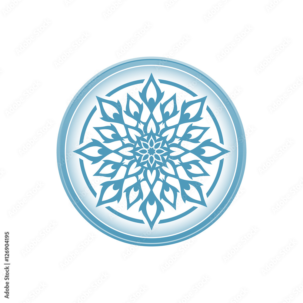 Floral decoration element, circle ornament Floral decoration element, circle ornament