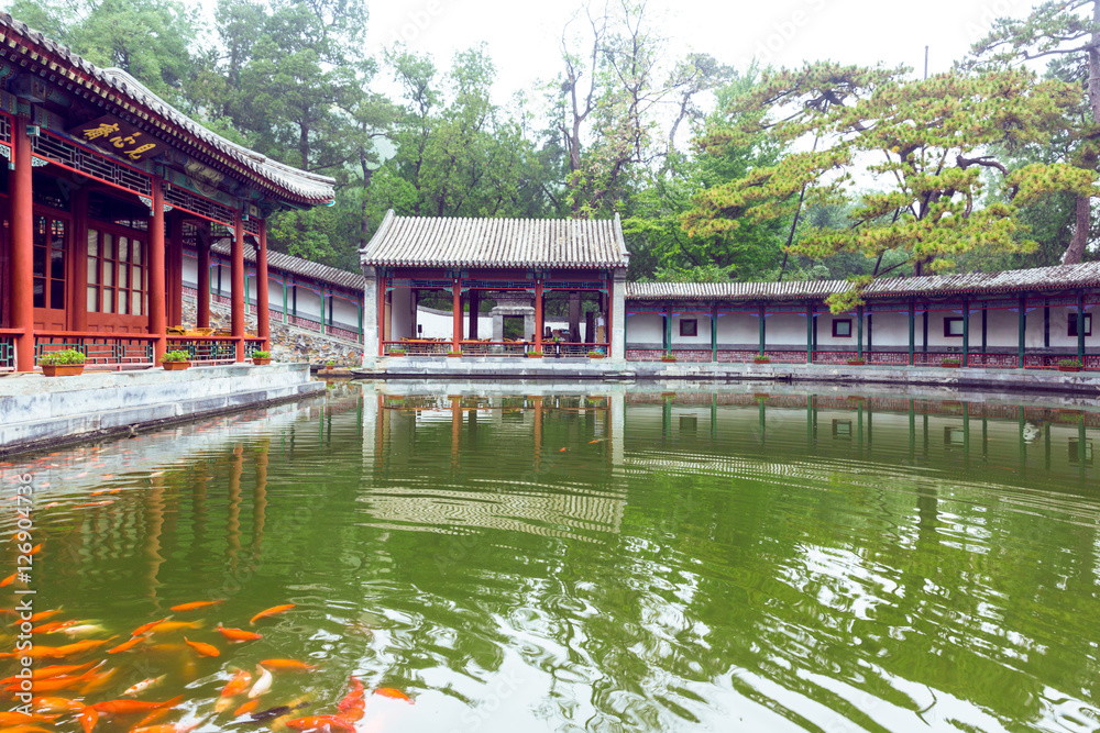 ancient architecture of Wuxi Nianhuawan natural park in jiangsu province,China. ancient architecture of Wuxi Nianhuawan natural park in jiangsu province,China.