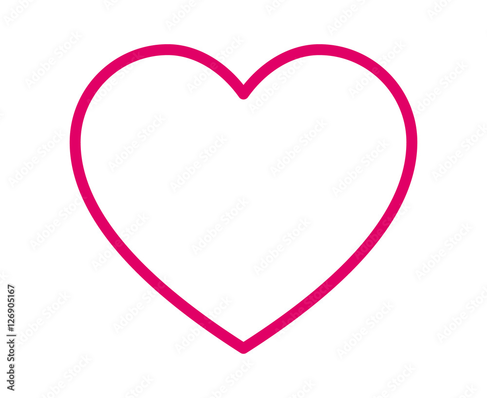 Thin line heart / romantic love pink line art icon for dating apps and websites Thin line heart / romantic love pink line art icon for dating apps and websites