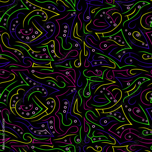 multicolored pattern lines on a colorful background