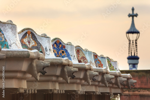 Canvas Print Park Guell in Barcelona