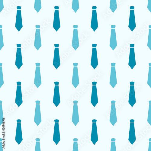 Vector seamless pattern with blue neckties