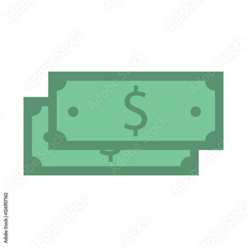 Stack of hundred dollars isolated on white