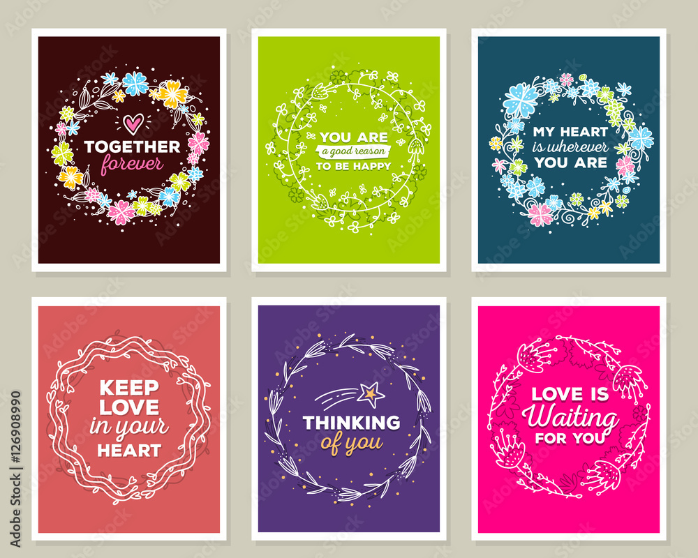 Vector collection of illustration of wonderful template with flo Vector collection of illustration of wonderful template with flo