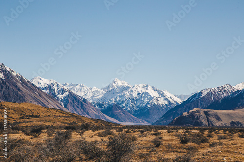 Mount D'Archiac and the Southern Alps at The Rangitata River Hak
