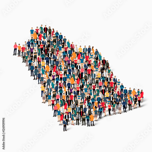 people map country Saudi Arabia vector