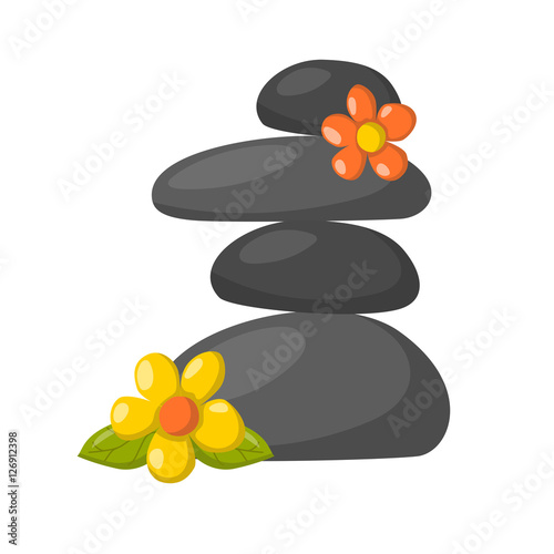 Vector cartoon relax, massage stones