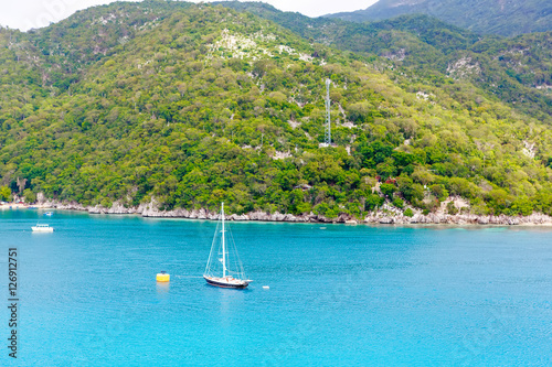 Beach and tropical resort, Labadee island, Haiti.