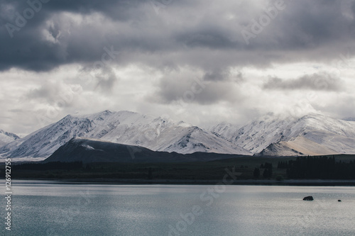  Lake Tekapo mountain view from Mt John, South Island, New Zeala