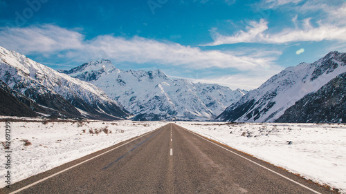 Hooker valley road in winter © WONG CHUN WAI