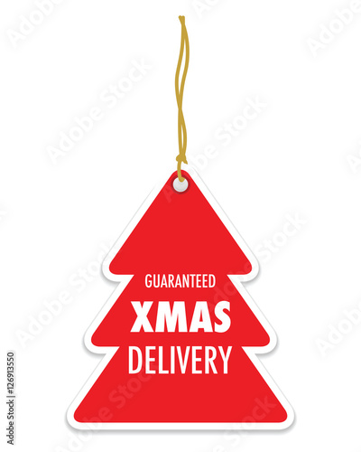 christmas delivery tag label