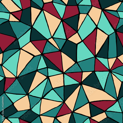 Abstract polygonal seamless vector pattern