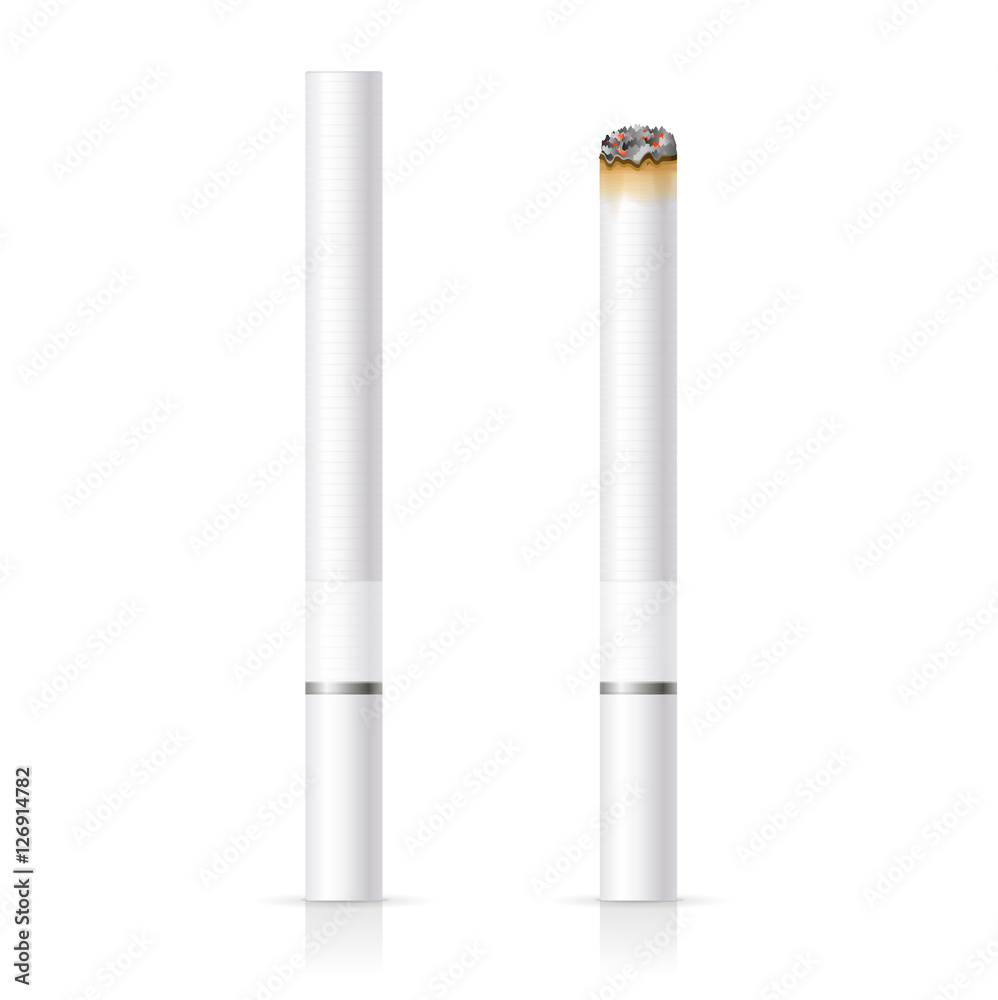 with white filter cigarettes