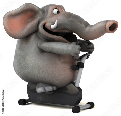 Fototapeta Naklejka Na Ścianę i Meble -  Fun elephant - 3D Illustration