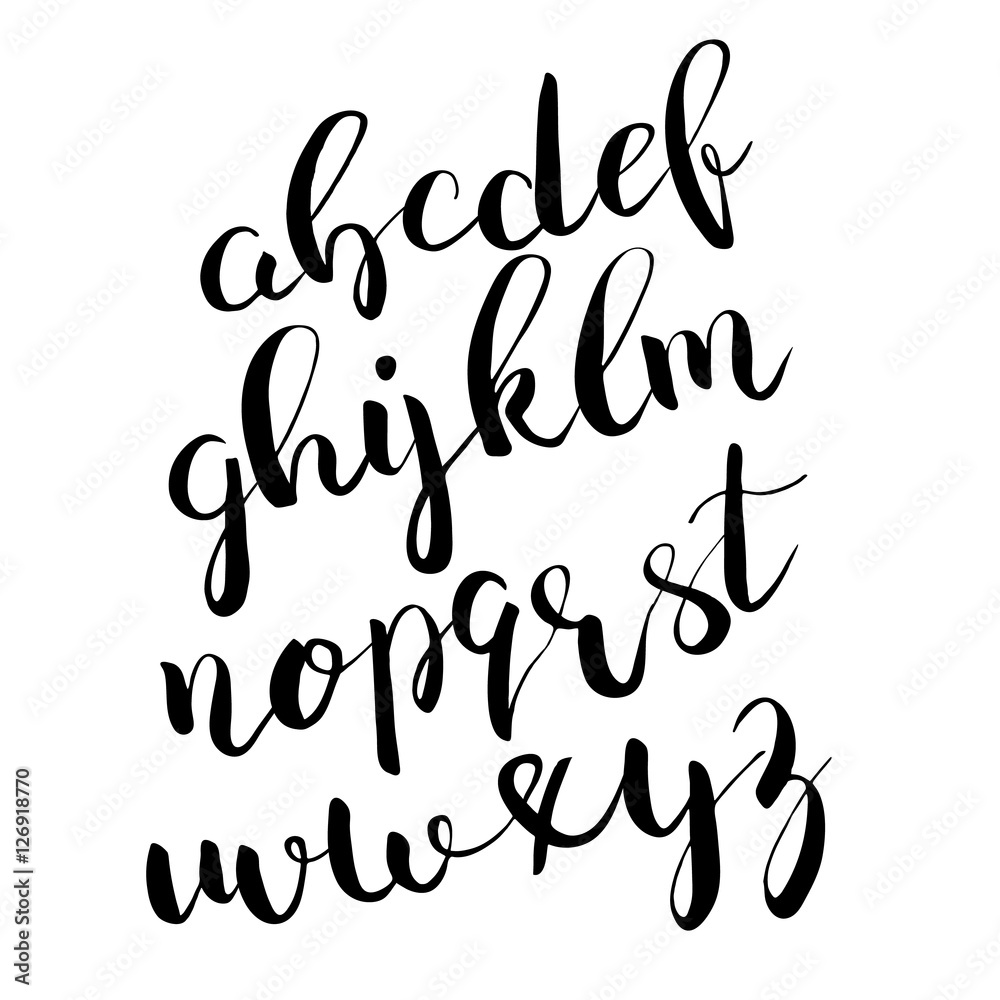 Calligraphic brushpen font
