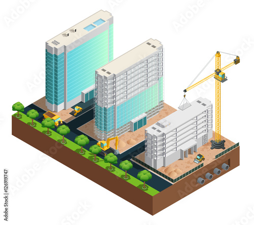 Construction Isometric Composition