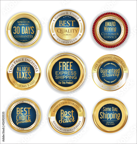 Free shipping and best quality golden labels collection