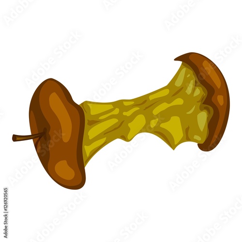 Apple core icon. Cartoon illustration of apple core vector icon for web