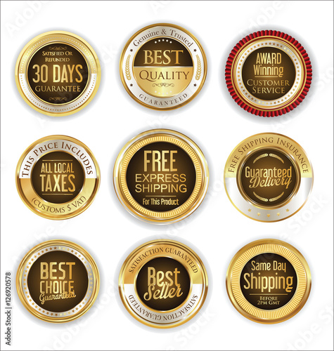 Free shipping and best quality golden labels collection