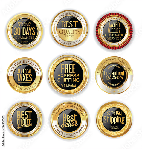 Free shipping and best quality golden labels collection