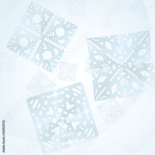 Paper Christmas Snowflakes. Vector Illustration.