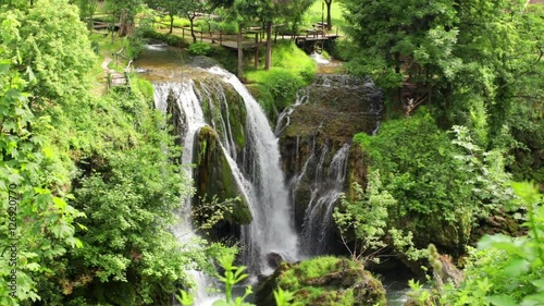 Waterfalls at Rastoke near the town of Slunj in Croatia.