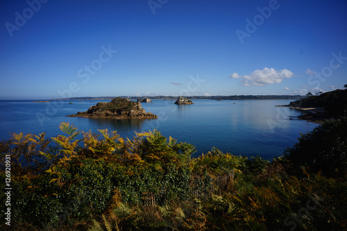 Photos F, Bretagne, Finistère, Blick von Carantec in die Bucht von Mor