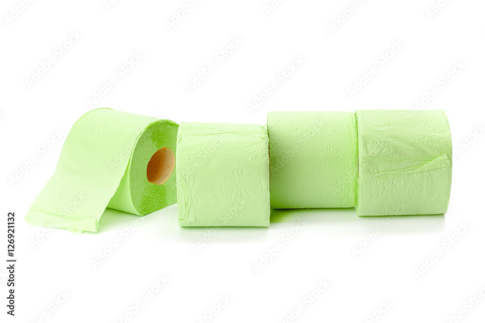 Fototapeta premium toilet paper isolated on white background