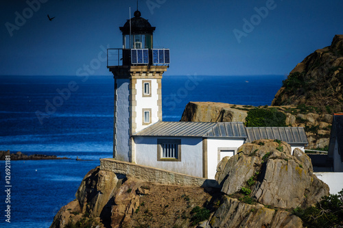F, Bretagne, Finistère, Leuchtturm auf der Île Louet, Bucht von Morlaix photo