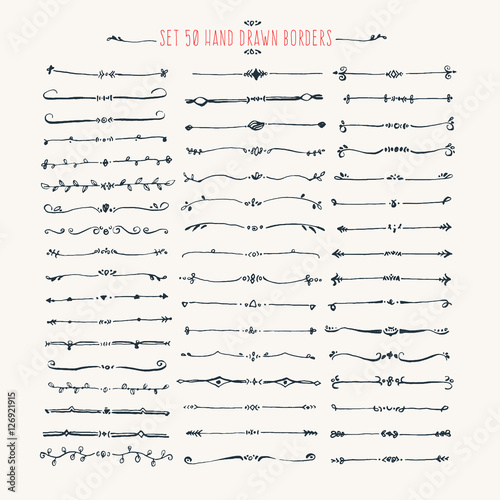 Hand drawn line border.